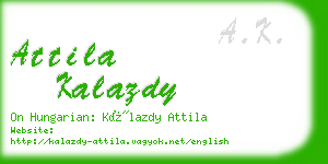 attila kalazdy business card